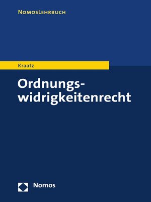cover image of Ordnungswidrigkeitenrecht